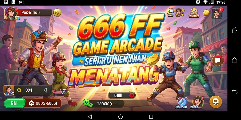 Tangkapan layar gameplay seru dari 666FF yang menunjukkan aksi arcade.