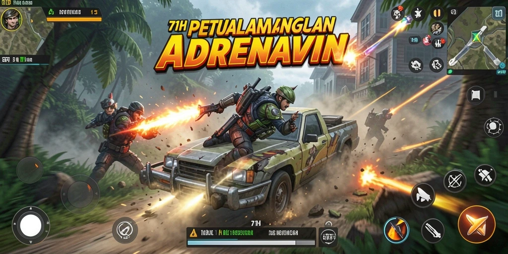 Tampilan gameplay menegangkan di 71H dengan berbagai aksi seru