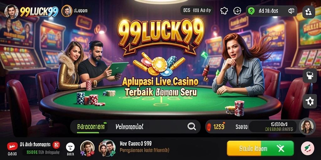 Tampilan gameplay Live Casino yang menegangkan di 99LUCK99.