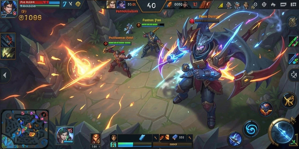 Tampilan menarik dari ASG55 dengan aksi pertempuran MOBA yang mendebarkan.