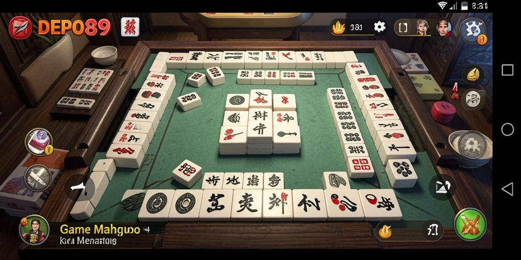 Screenshot DEPO89 menampilkan gameplay Mahjong yang penuh aksi.