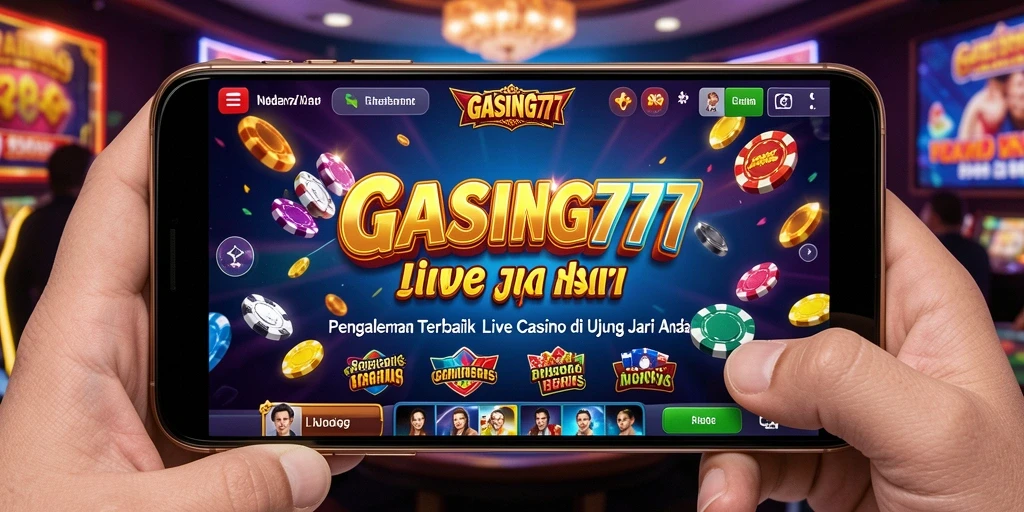 Screenshot GASING777 menunjukkan dealer langsung dan gameplay yang menarik.