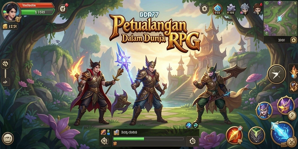 Tampilan gameplay RPG IDR77 yang penuh aksi dan petualangan.