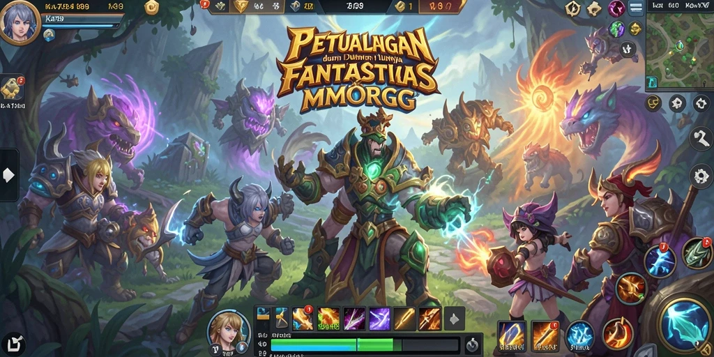 Tangkapan layar dari gameplay KA789 yang menampilkan pertempuran epik.