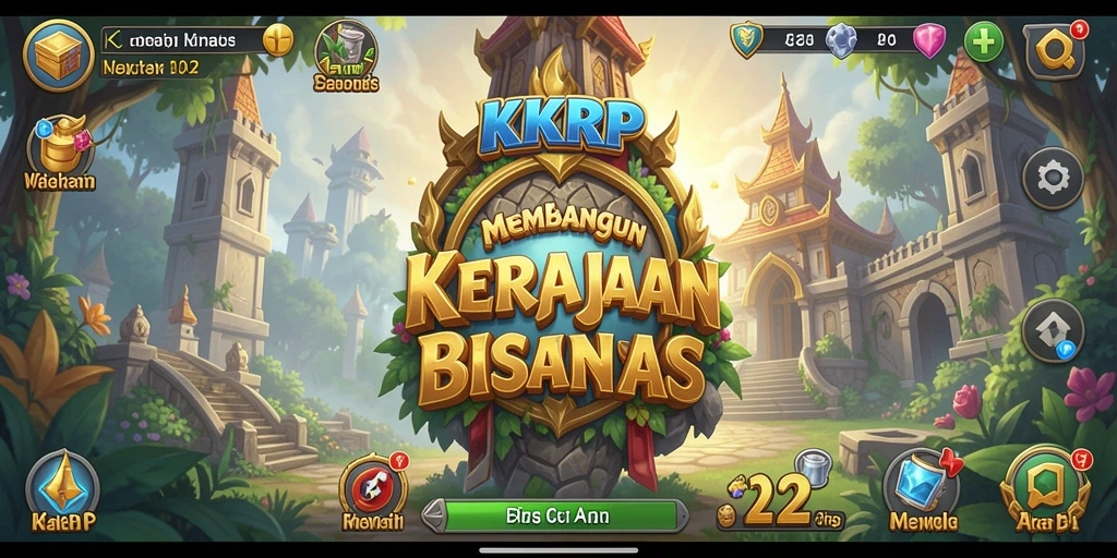 Tampilan gameplay KKRP dengan elemen manajemen bisnis yang mendalam.