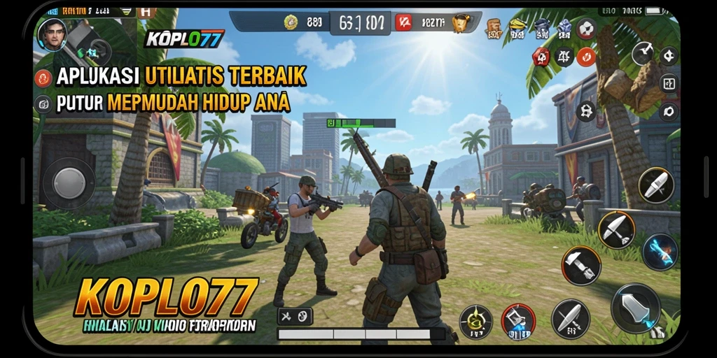 Tampilan antarmuka utama KOPLO77 yang menarik dan fungsional.