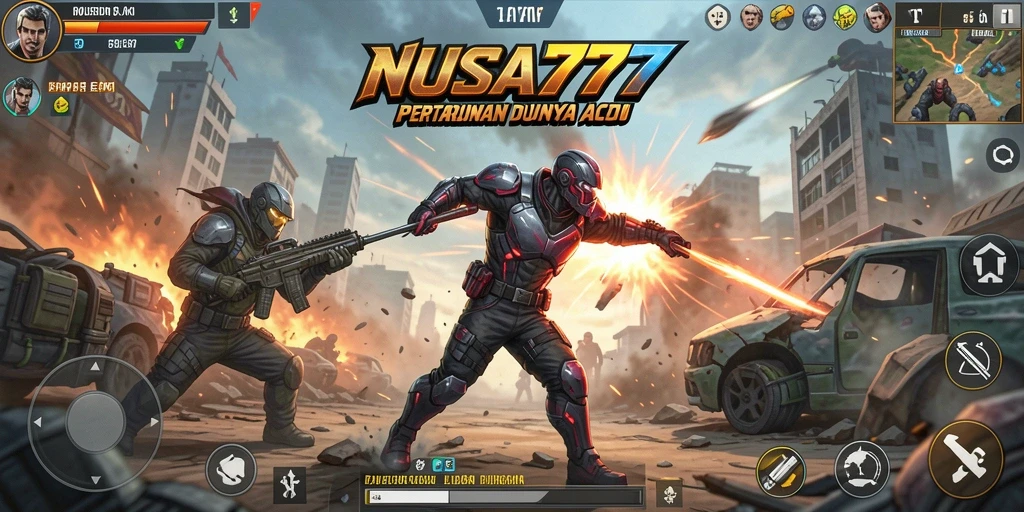 Screenshot gameplay NUSA777 yang menampilkan pertarungan seru.