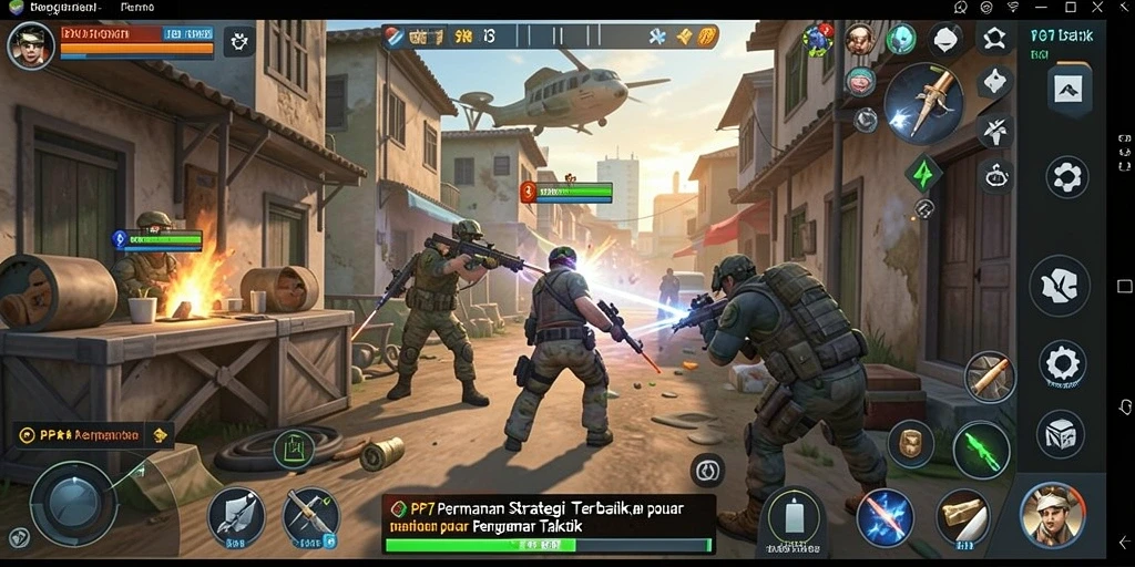 Screenshot gameplay PP7 menunjukkan pertempuran strategi yang seru dan mendebarkan.
