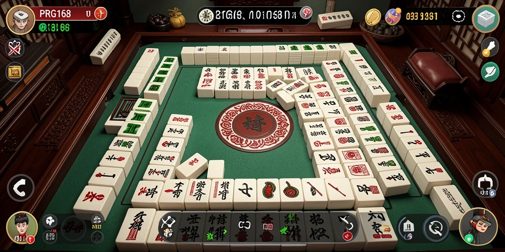 Tampilan gameplay Mahjong yang menarik di PRG168.
