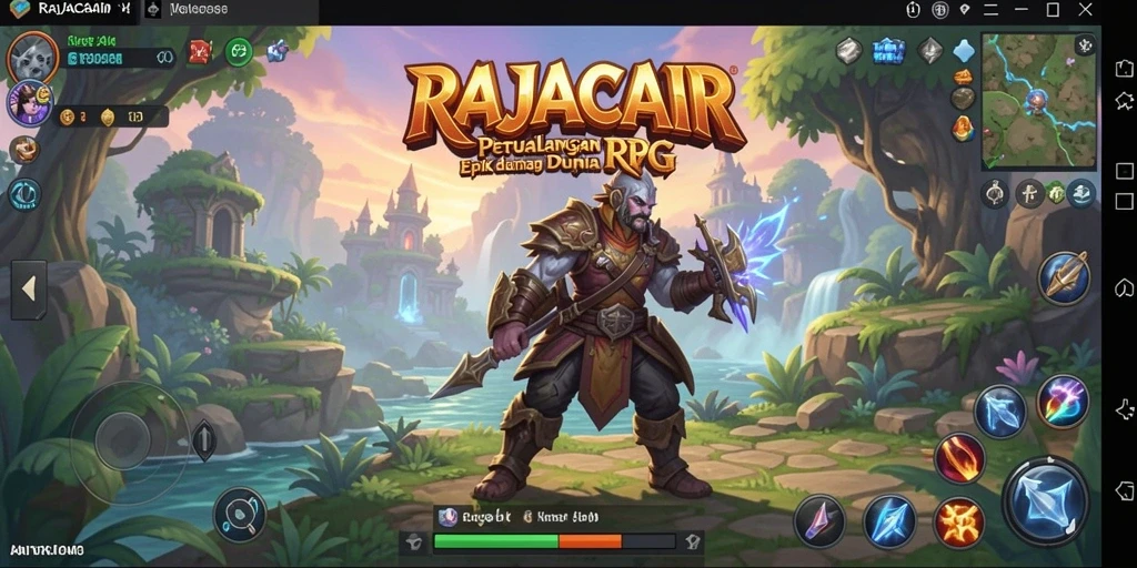 Tampilan gameplay RAJACAIR yang menakjubkan dan penuh warna.