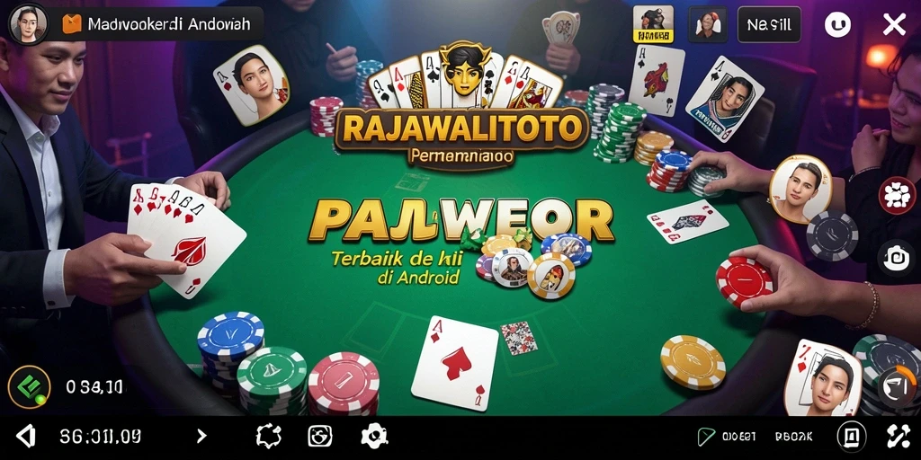 Tampilan layar permainan RAJAWALITOTO dengan pemain aktif bermain Poker.