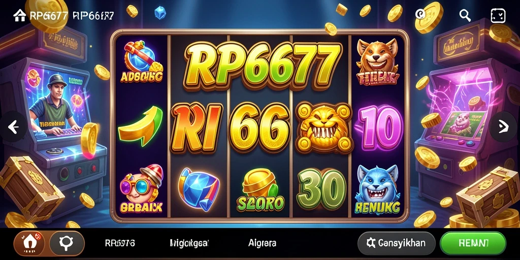 Tampilan menarik dari gameplay Slot RP6677 yang seru.