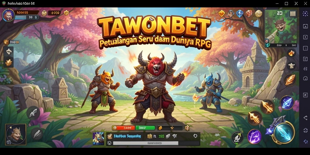 Tampilan permainan RPG TAWONBET yang menampilkan petualangan seru.
